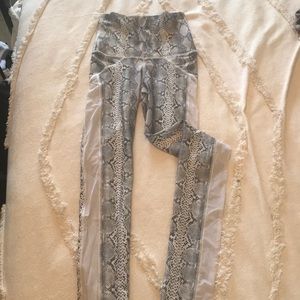 Emily Hsu activewear snakeskin print leggings